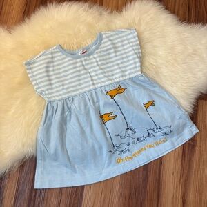 Hanna Andersson Dr Suess Oh The Places You’ll Go Blue Dress • Size 18/24M